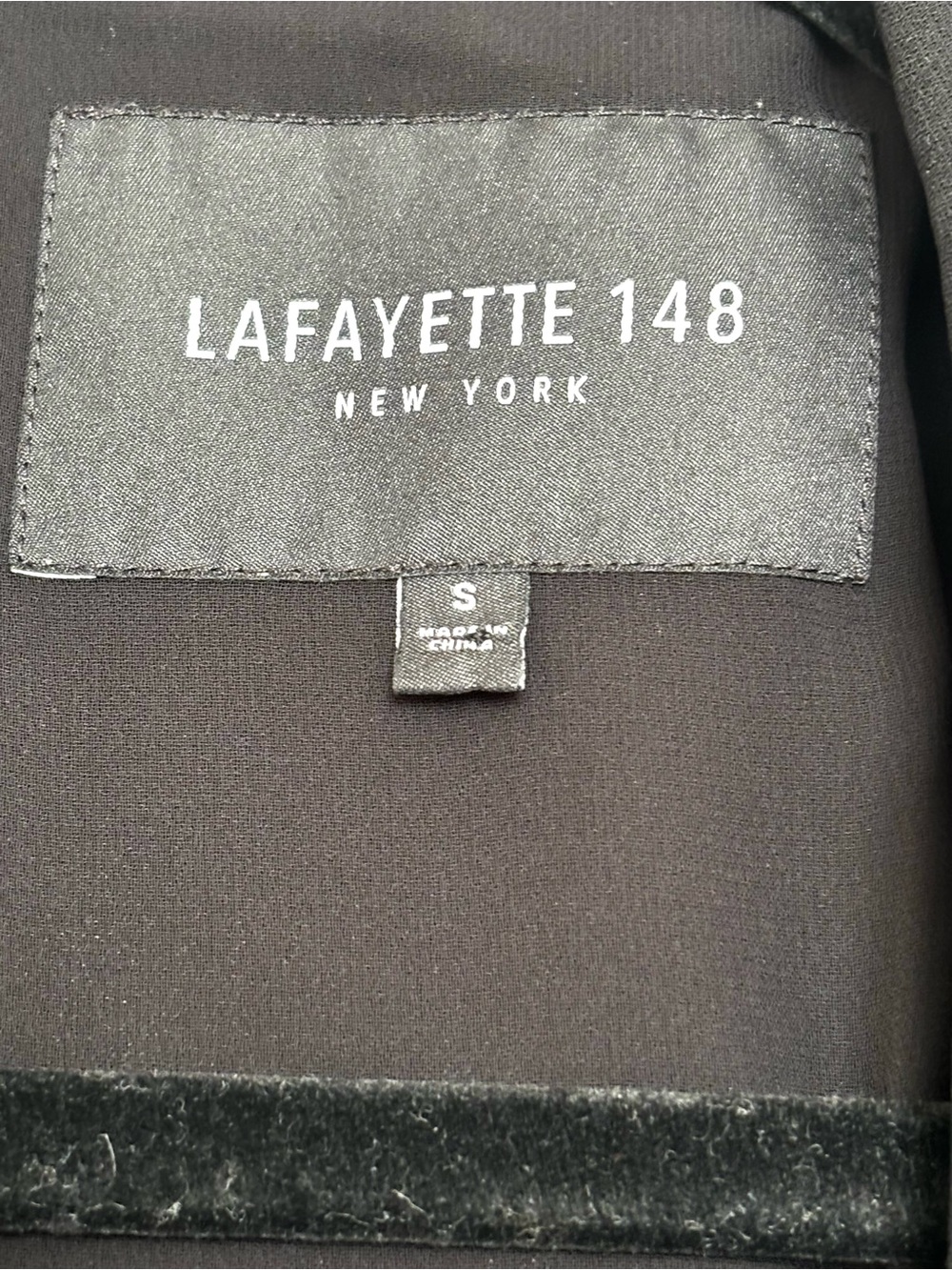 Lafayette 148 Henrik Finesse Crepe Jacket Black Size S - Picture 3 of 4